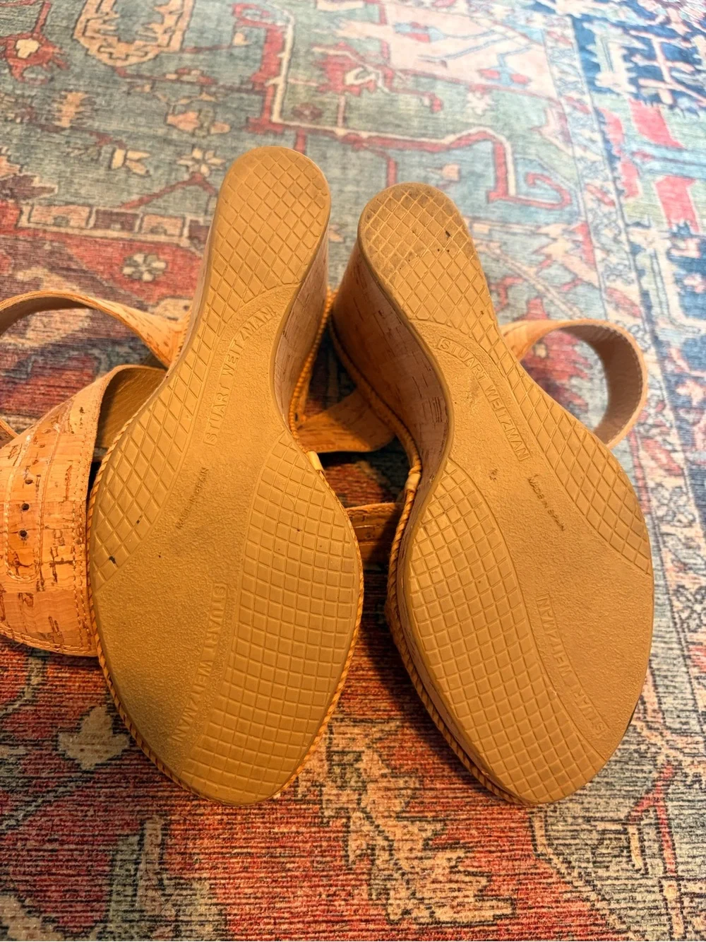 Stuart Weitzman Cork Wedge Heeled Sandal Size 6.5